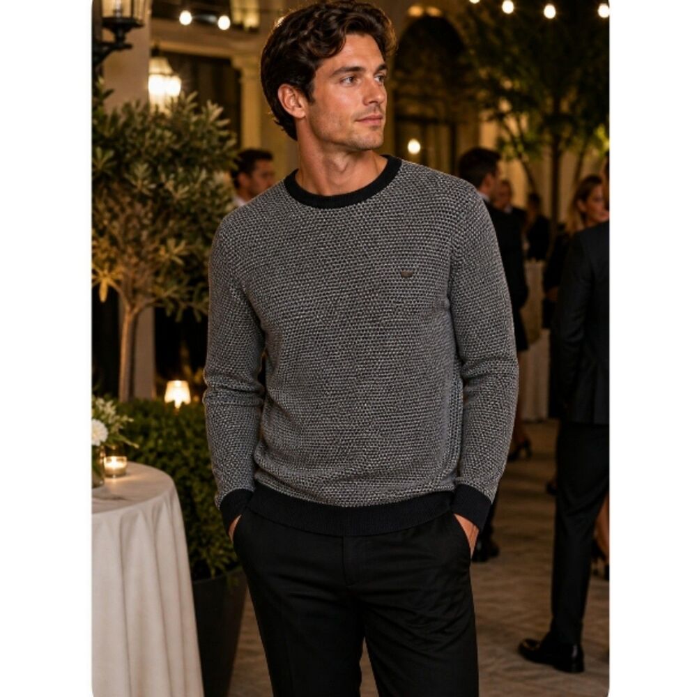 Aiopeson Brand Cotton Sweater Men Fashion Casual Pullovers Size Small City Style
